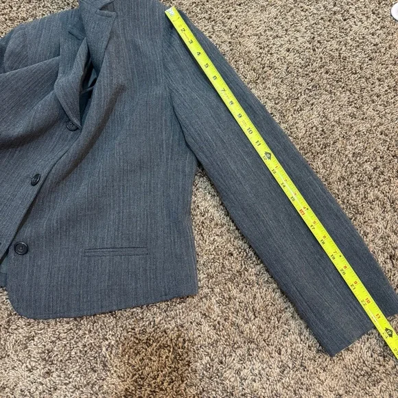 Ralph Lauren LRL Wool Blend 3 Button Blazer Jacket Women's Sz 14 Gray Academia - Picture 9 of 9